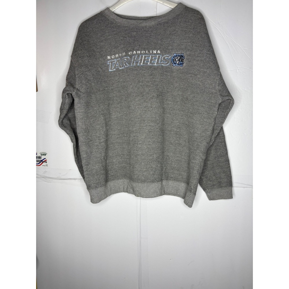 Starter Mens North Carolina Tar Heels Waffle Knit Sweatshirt Grey Large L